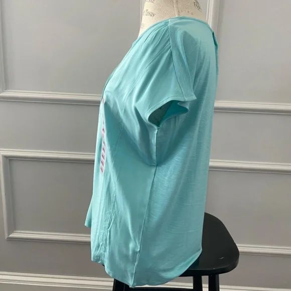 Nine West super soft viscose blue blouse shirt top - Picture 4 of 7